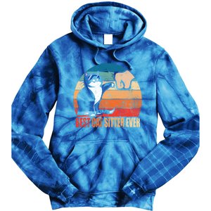 Best Cat Sitter Ever Funny Fist Bump Gift Tie Dye Hoodie