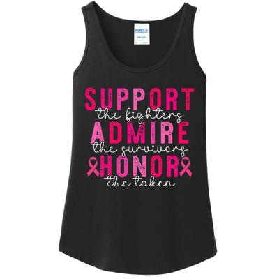 Breast Cancer Support Admire Honor Breast Cancer Awareness Ladies Essential Tank