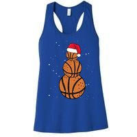 Basketball Christmas Santa Claus Xmas Day Hoop Sport Great Gift Women's Racerback Tank