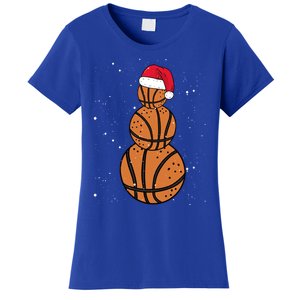 Basketball Christmas Santa Claus Xmas Day Hoop Sport Great Gift Women's T-Shirt