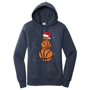 Basketball Christmas Santa Claus Xmas Day Hoop Sport Great Gift Women's Pullover Hoodie