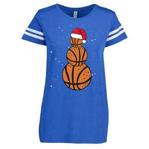 Basketball Christmas Santa Claus Xmas Day Hoop Sport Great Gift Enza Ladies Jersey Football T-Shirt