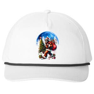 Bigfoot Christmas Santa Hat Sasquatch Moon Xmas Snapback Five-Panel Rope Hat