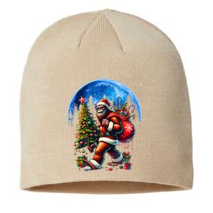 Bigfoot Christmas Santa Hat Sasquatch Moon Xmas Sustainable Beanie