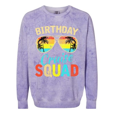 Birthday Cruise Squad Birthday Party Cruise Squad Colorblast Crewneck Sweatshirt