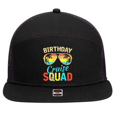 Birthday Cruise Squad Birthday Party Cruise Squad 7 Panel Mesh Trucker Snapback Hat