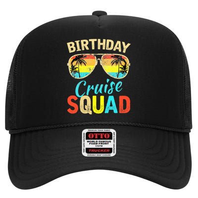 Birthday Cruise Squad Birthday Party Cruise Squad High Crown Mesh Back Trucker Hat