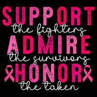 Breast Cancer Support Admire Honor Breast Cancer Awareness Cooling Performance Crew T-Shirt