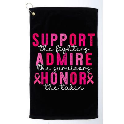 Breast Cancer Support Admire Honor Breast Cancer Awareness Golf Towel