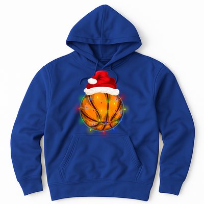 Basketball Christmas Santa Hat Funny Basketball Xmas Meaningful Gift Hoodie