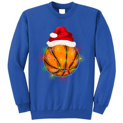 Basketball Christmas Santa Hat Funny Basketball Xmas Meaningful Gift Sweatshirt