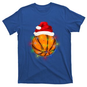 Basketball Christmas Santa Hat Funny Basketball Xmas Meaningful Gift T-Shirt