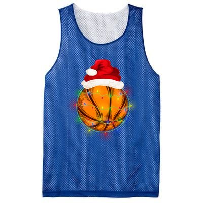 Basketball Christmas Santa Hat Funny Basketball Xmas Meaningful Gift Mesh Reversible Basketball Jersey Tank