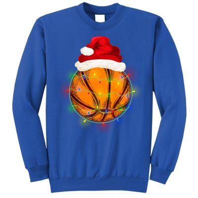 Basketball Christmas Santa Hat Funny Basketball Xmas Meaningful Gift Tall Sweatshirt