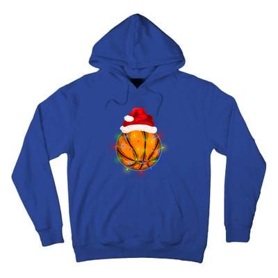 Basketball Christmas Santa Hat Funny Basketball Xmas Meaningful Gift Tall Hoodie