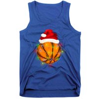 Basketball Christmas Santa Hat Funny Basketball Xmas Meaningful Gift Tank Top