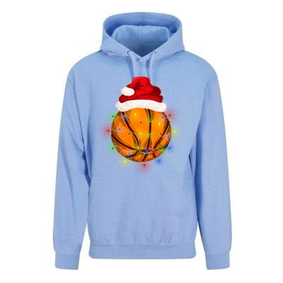 Basketball Christmas Santa Hat Funny Basketball Xmas Meaningful Gift Unisex Surf Hoodie