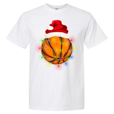 Basketball Christmas Santa Hat Funny Basketball Xmas Meaningful Gift Garment-Dyed Heavyweight T-Shirt