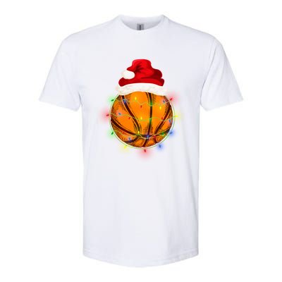 Basketball Christmas Santa Hat Funny Basketball Xmas Meaningful Gift Softstyle® CVC T-Shirt