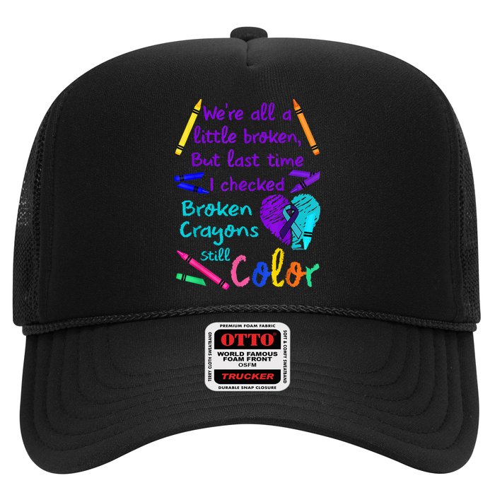 Broken Crayons Still Color Tee Suicide Prevention Awareness Hat