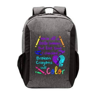 Broken Crayons Still Color Tee Suicide Prevention Awareness Vector Backpack
