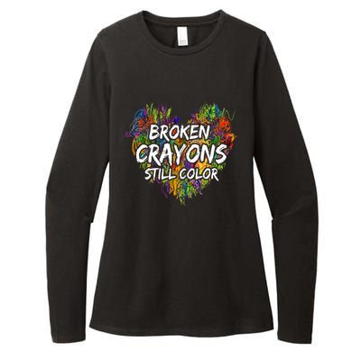 Broken Crayons Still Color Mental Health Awareness Supporter Womens CVC Long Sleeve Shirt