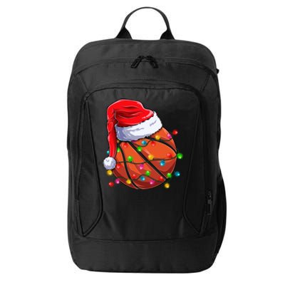 Basketball Christmas Santa Hat Funny Basketball Xmas Gift City Backpack