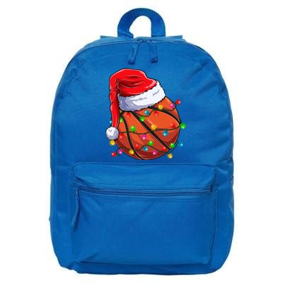 Basketball Christmas Santa Hat Funny Basketball Xmas Gift 16 in Basic Backpack