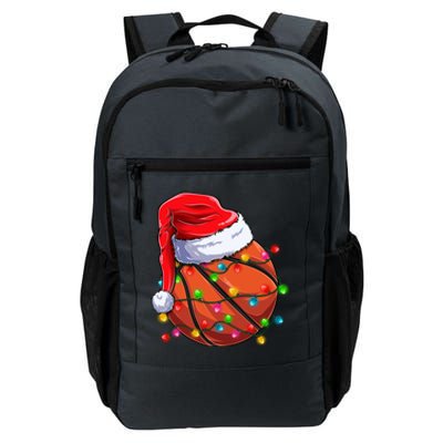 Basketball Christmas Santa Hat Funny Basketball Xmas Gift Daily Commute Backpack