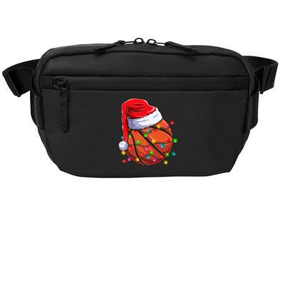 Basketball Christmas Santa Hat Funny Basketball Xmas Gift Crossbody Pack