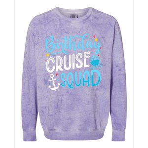 Birthday Cruise Squad Cruising Vacation Funny Crew Colorblast Crewneck Sweatshirt