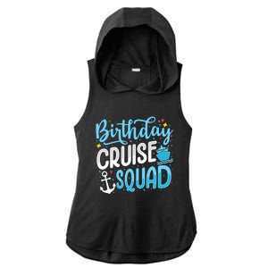 Birthday Cruise Squad Cruising Vacation Funny Crew Ladies PosiCharge Tri-Blend Wicking Draft Hoodie Tank