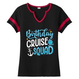 Birthday Cruise Squad Cruising Vacation Funny Crew Ladies Halftime Notch Neck Tee