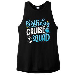 Birthday Cruise Squad Cruising Vacation Funny Crew Ladies PosiCharge Tri-Blend Wicking Tank