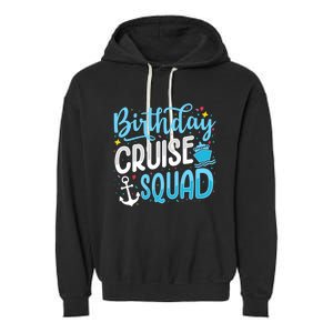 Birthday Cruise Squad Cruising Vacation Funny Crew Garment-Dyed Fleece Hoodie