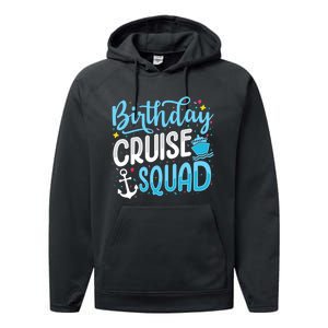 Birthday Cruise Squad Cruising Vacation Funny Crew Performance Fleece Hoodie