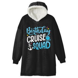 Birthday Cruise Squad Cruising Vacation Funny Crew Hooded Wearable Blanket