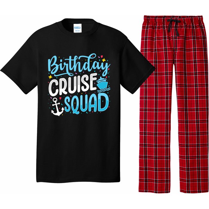 Birthday Cruise Squad Cruising Vacation Funny Crew Pajama Set