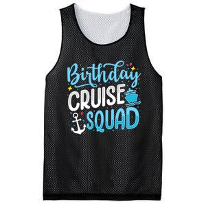 Birthday Cruise Squad Cruising Vacation Funny Crew Mesh Reversible Basketball Jersey Tank