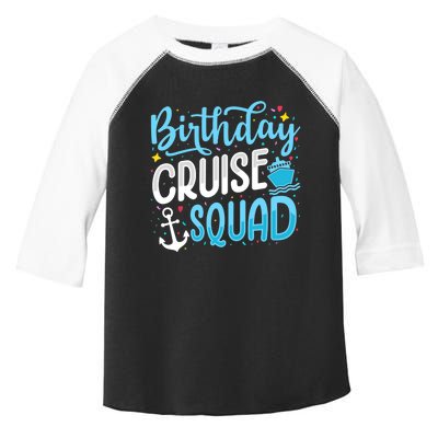 Birthday Cruise Squad Cruising Vacation Funny Crew Toddler Fine Jersey T-Shirt