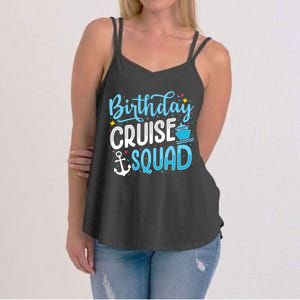 Birthday Cruise Squad Cruising Vacation Funny Crew Women's Strappy Tank