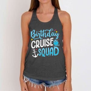 Birthday Cruise Squad Cruising Vacation Funny Crew Women's Knotted Racerback Tank