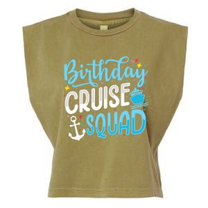 Birthday Cruise Squad Cruising Vacation Funny Crew Garment-Dyed Women's Muscle Tee