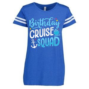 Birthday Cruise Squad Cruising Vacation Funny Crew Enza Ladies Jersey Football T-Shirt