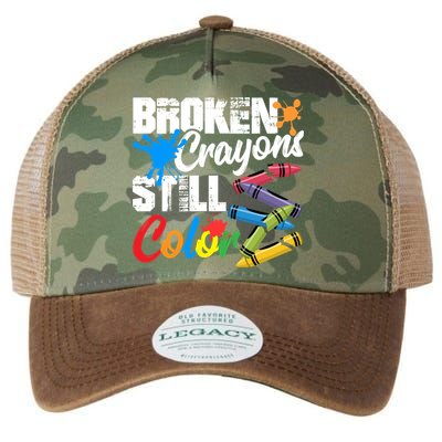 Broken Crayons Still Colortal Health Awareness Legacy Tie Dye Trucker Hat