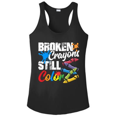 Broken Crayons Still Colortal Health Awareness Ladies PosiCharge Competitor Racerback Tank