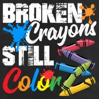 Broken Crayons Still Colortal Health Awareness Golf Towel
