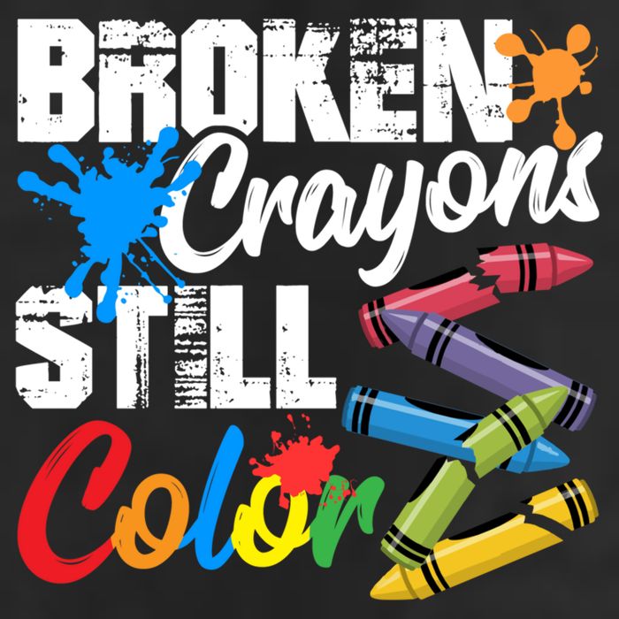 Broken Crayons Still Colortal Health Awareness Golf Towel