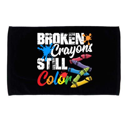 Broken Crayons Still Colortal Health Awareness Microfiber Hand Towel