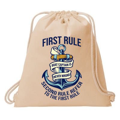 Boat Captain Sailor Seaman Seafarer Maritime Anchor Drawstring Bag